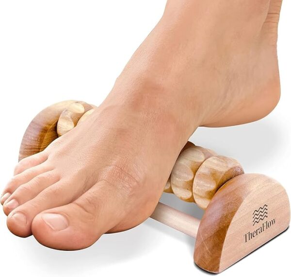 Wooden foot roller
