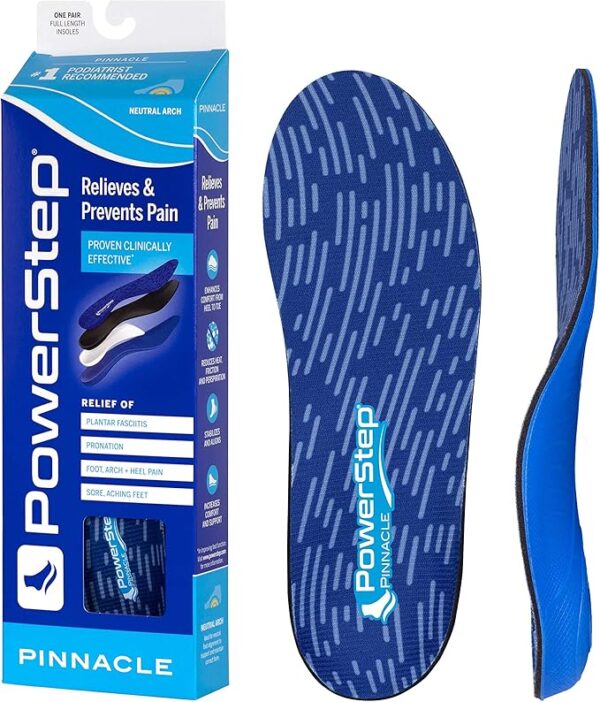 orthotics, Pinnacle (for neutral arch, plantar fascia support)