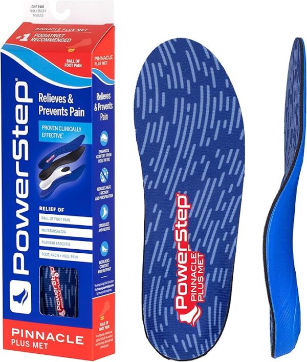 orthotics, Pinnacle + metatarsal pad